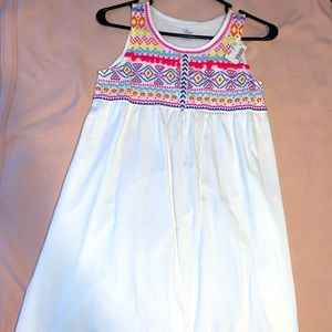 Spring/Summer dress, White/Pink, Sz XL14 Girls